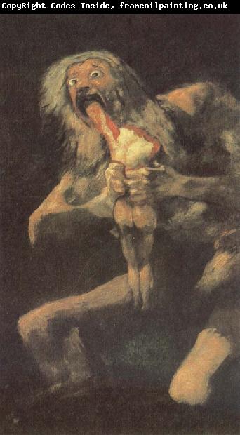 Francisco de goya y Lucientes Saturn devours harm released one of its chin-